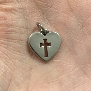 James Avery Crosslet Heart Charm Sterling Silver